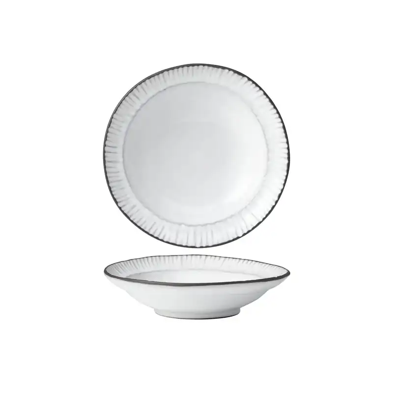 Tablekraft Linea Organics White Deep Plate W/Rim 235 x 55mm (Box of 5)