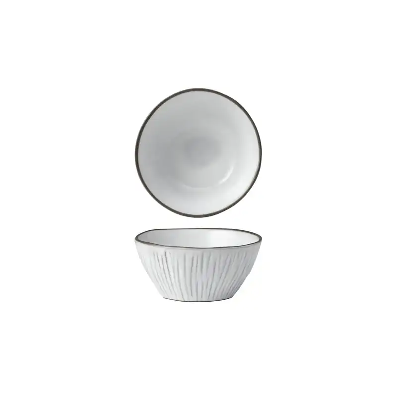 Tablekraft Linea Organics White Conical Bowl  W/Rim 130 x 63mm / 400ml (Box of 5)