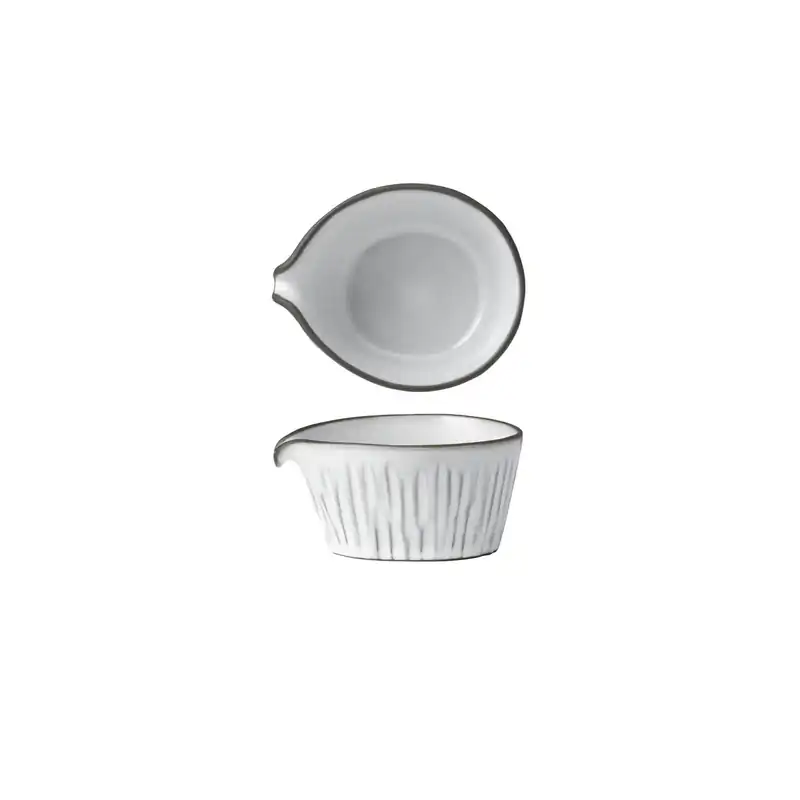 Tablekraft Linea Organics White Service Bowl W/Spout 100 x 60mm (Box of 4)
