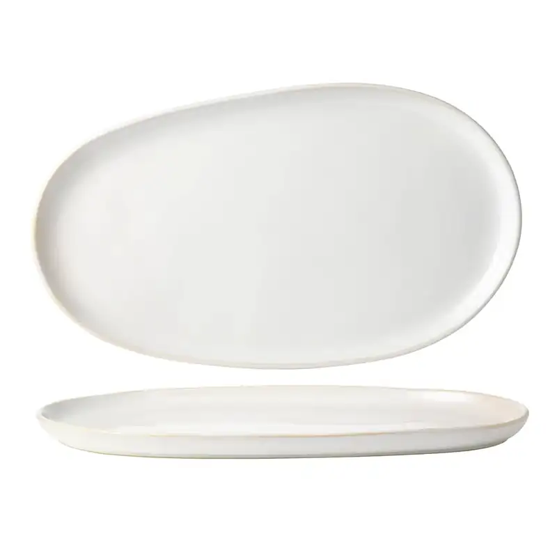 Tablekraft Urban Serve White Irregular Oval Plate 460 x 265mm (Box of 6)