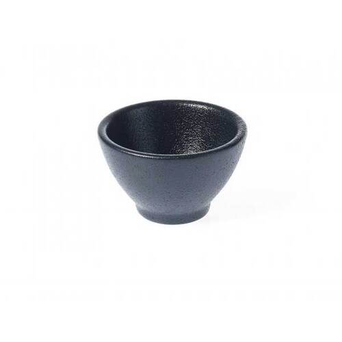 Tablekraft Black Round Sauce Dish Footed 76x47mm 