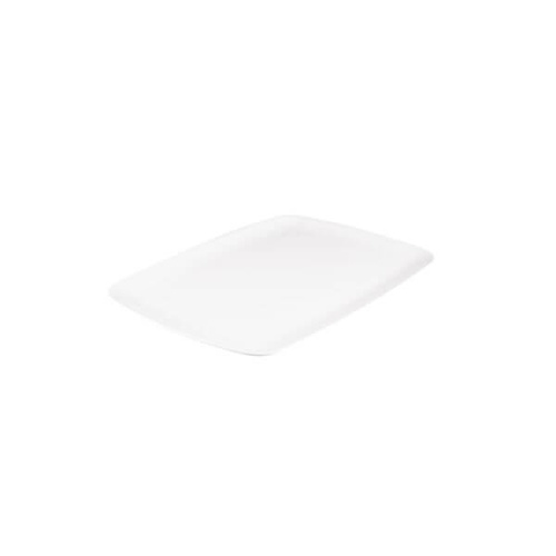 Ryner Melamine Serving Platters Rectangular Coupe Platter 305x205mm White 