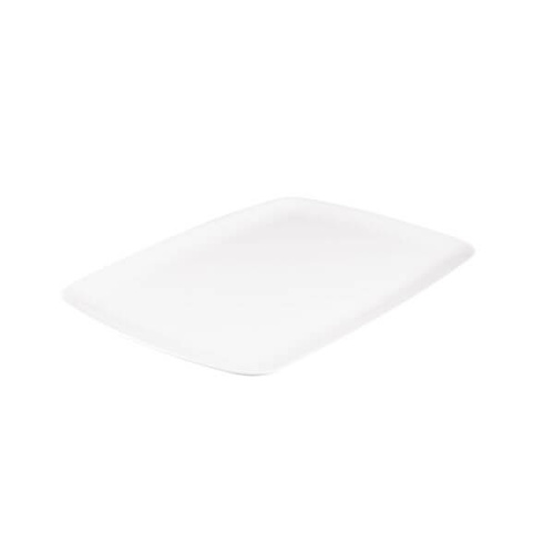 Ryner Melamine Serving Platters Rectangular Coupe Platter 485x355mm White 