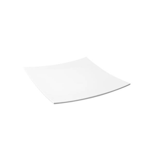 Ryner Melamine Serving Platters Curved Square Platter 400x400mm White 