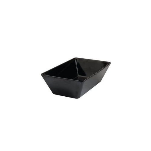 Ryner Melamine Serving Bowls Rectangular Deep Dish 250x150x70mm Black 
