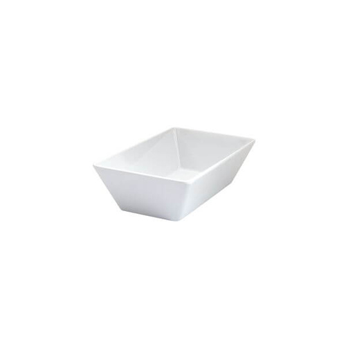 Ryner Melamine Serving Bowls Rectangular Deep Dish 250x150x70mm White 