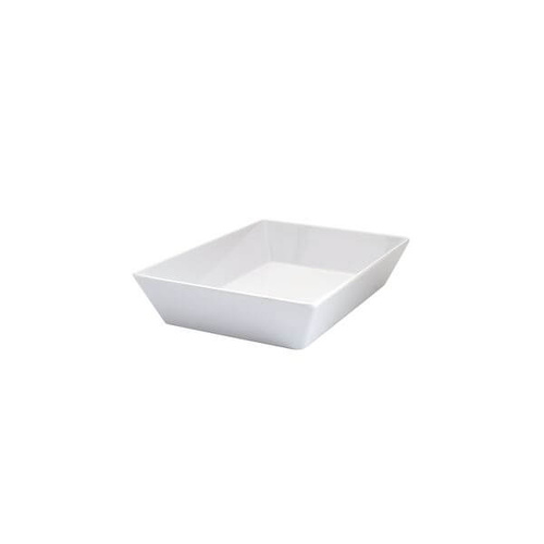 Ryner Melamine Serving Bowls Rectangular Deep Dish 350x250x70mm White (Box of 3)
