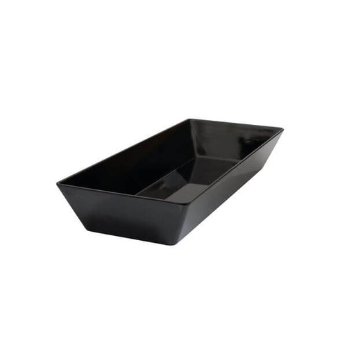 Ryner Melamine Serving Bowls Rectangular Deep Dish 500x200x70mm Black (Box of 3)
