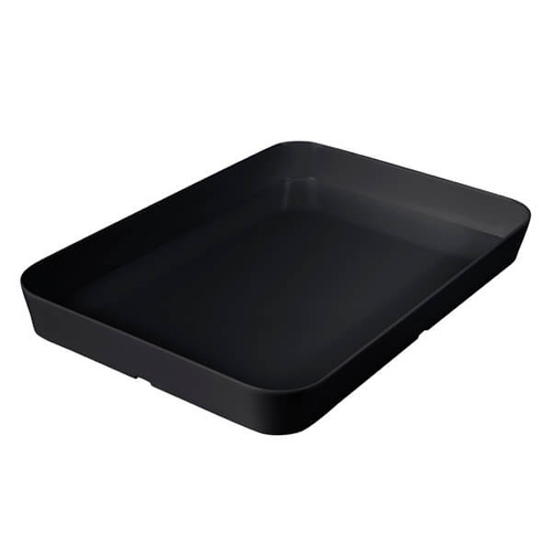 Ryner Melamine Serving Bowls Rectangular Dish - Straight Sided 335x230x35mm Black 