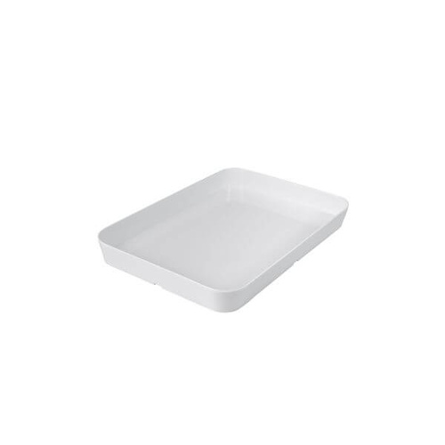 Ryner Melamine Serving Bowls Rectangular Dish - Straight Sided 335x230x35mm White 