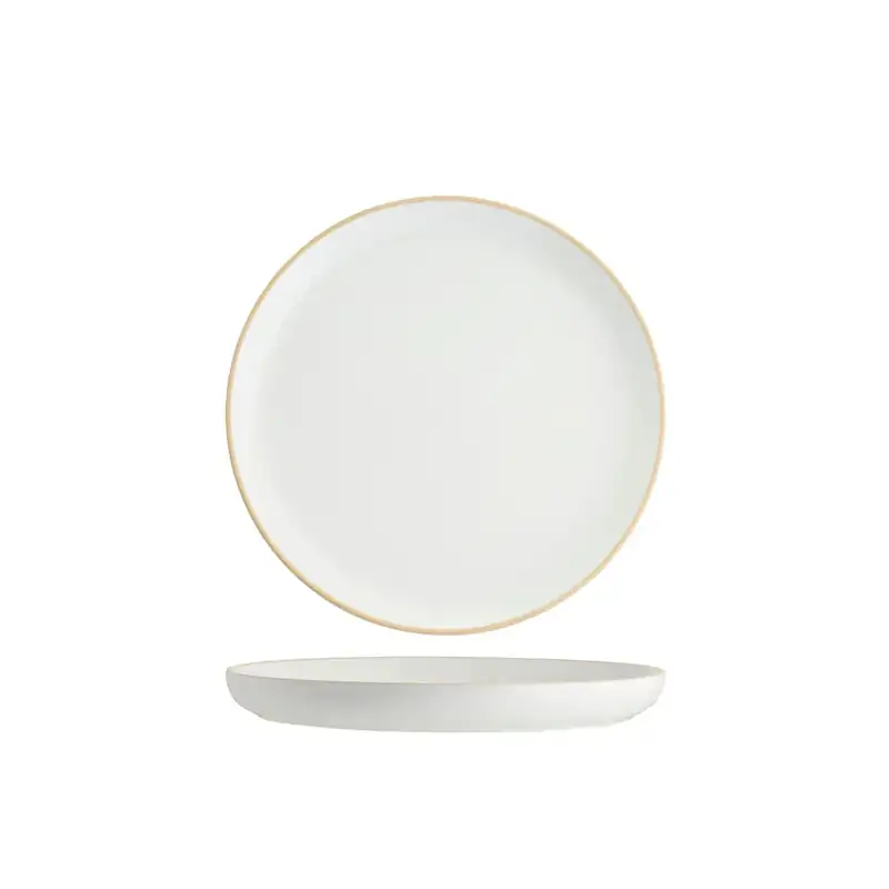 Tablekraft Core Natural Rim Walled Lip Round Plate 270 x 26mm (Box of 3)