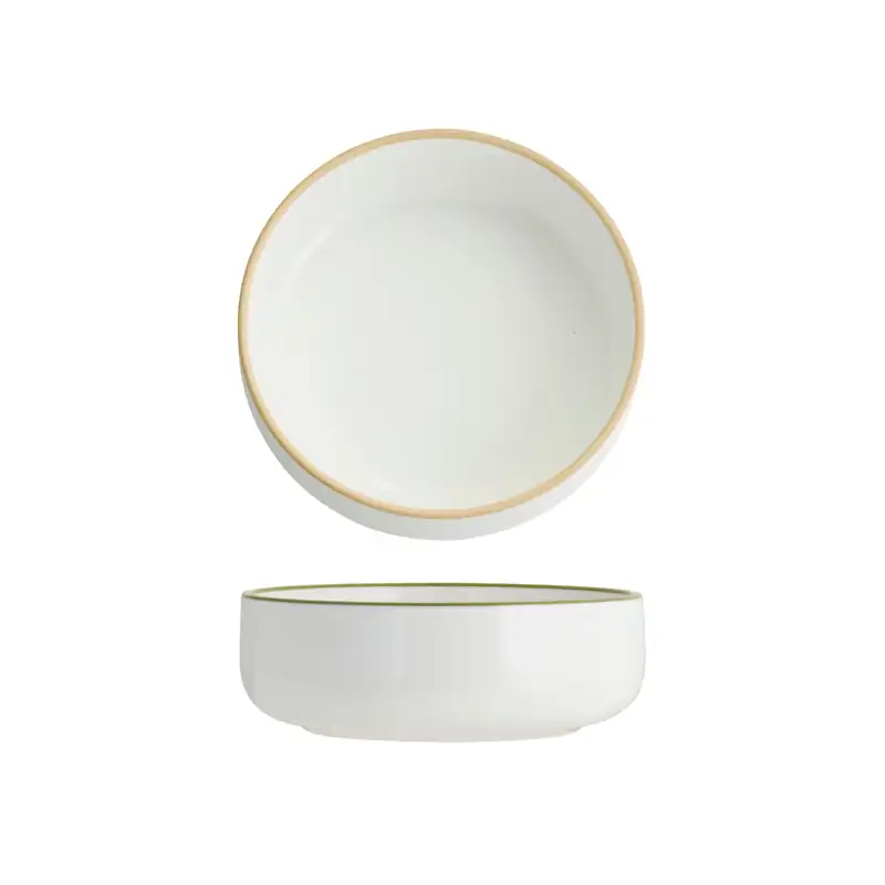 Tablekraft Core Natural Rim Round Deep Bowl 130 x 45mm (Box of 6)