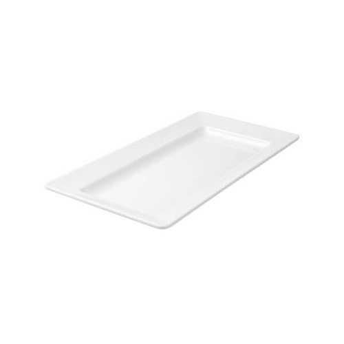 Ryner Melamine Serving Platters Rectangular Platter 445x220mm White Wide Rim