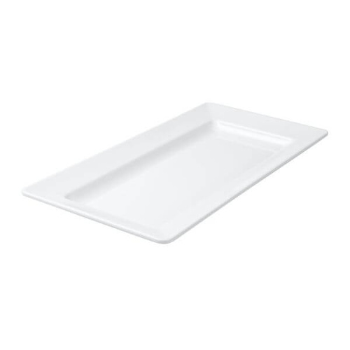 Ryner Melamine Serving Platters Rectangular Platter 560x322mm White Wide Rim