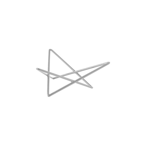 Ryner Melamine Star Riser 260x230x100mm Non-Slip, Reversible Design - Silver