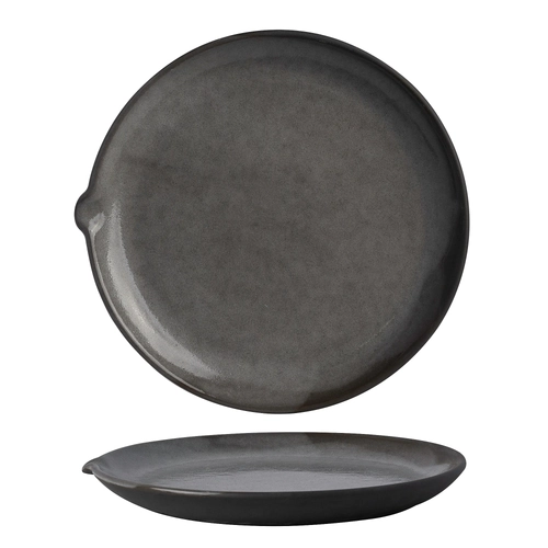 Pottr Gembrook Grey Coupe Plate With Spout 260mm (Box of 4)