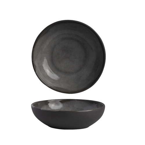Pottr Gembrook Grey Round Bowl 195x50mm/930ml (Box of 6)