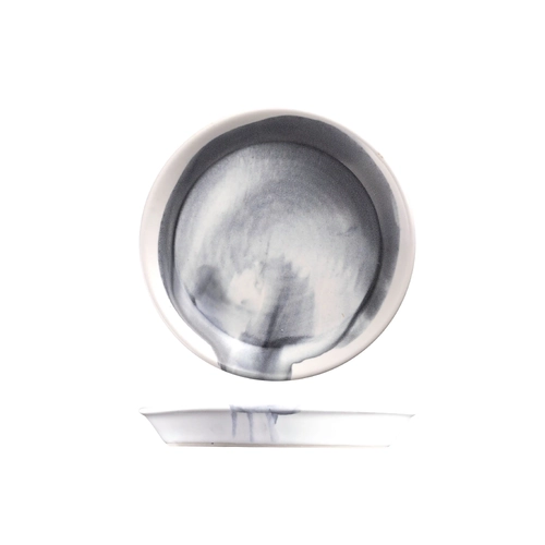 Pottr Finn Black Smoke Round Tapered Plate 150mm (Box of 6)