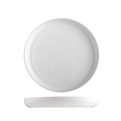 Pottr Butler White Round Stackable Plate 230mm (Box of 6)