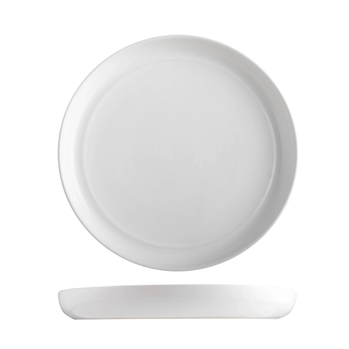 Pottr Butler White Round Stackable Plate 250mm (Box of 6)