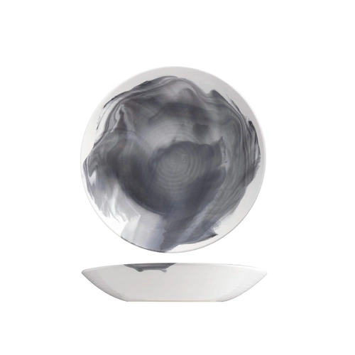 Pottr Aspen Black Smoke Coupe Bowl 210mm/600ml (Box of 6)