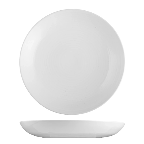 Pottr Aspen White Coupe Bowl 300mm/1550ml (Box of 2)