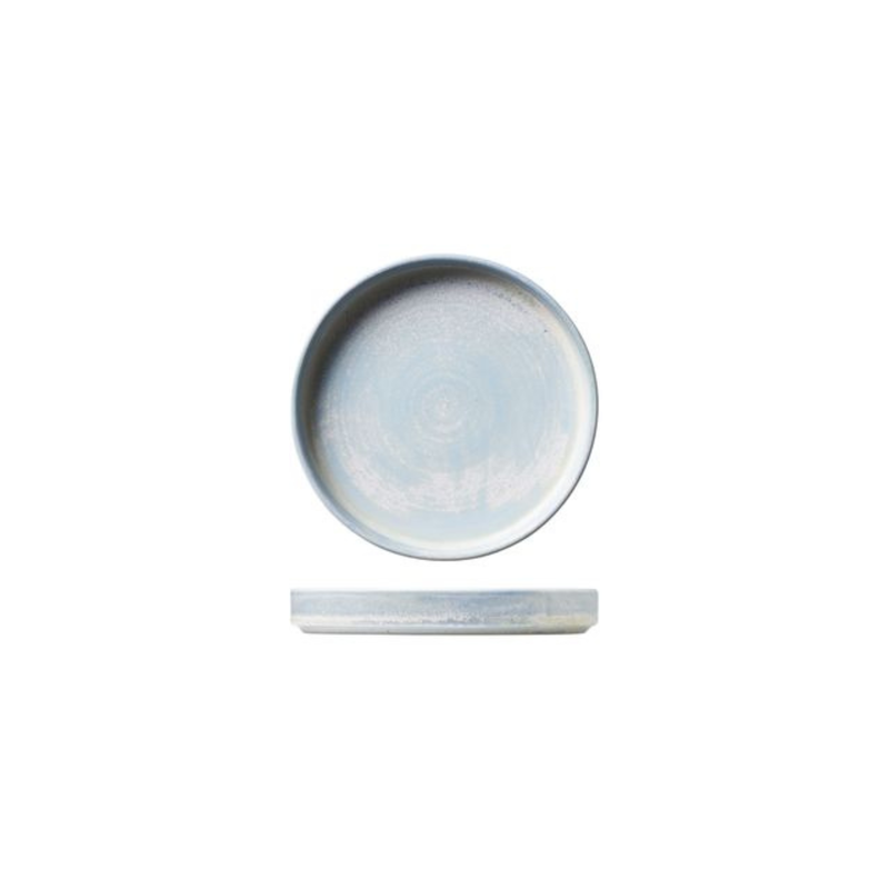 Moda Porcelain Cloud Textured Light Blue Stackable Plate 180mm (Box of 24)