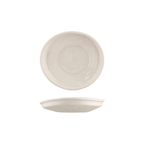 Moda Porcelain Snow Organic Plate 225x205mm / 50mm - Box of 3