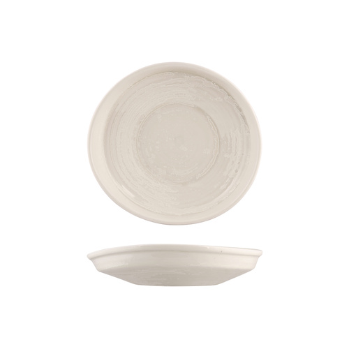 Moda Porcelain Snow Organic Plate 250x235mm / 50mm - Box of 4