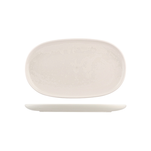 Moda Porcelain Snow Oval Coupe Plate 355x215mm - Box of 3