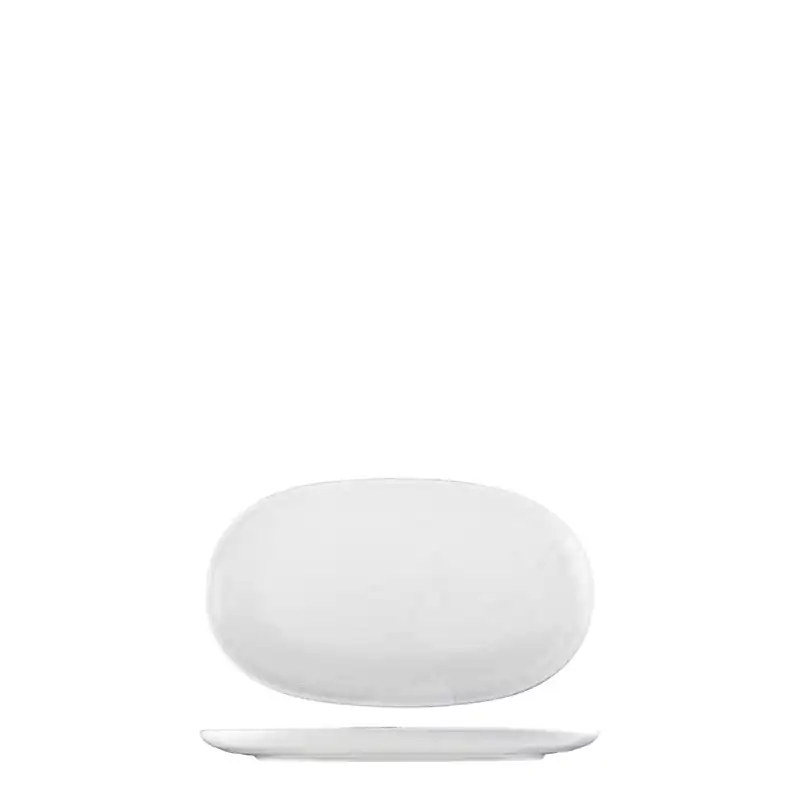 Moda Porcelain Willow Oval Coupe Plate 250x150mm (Box of 6)