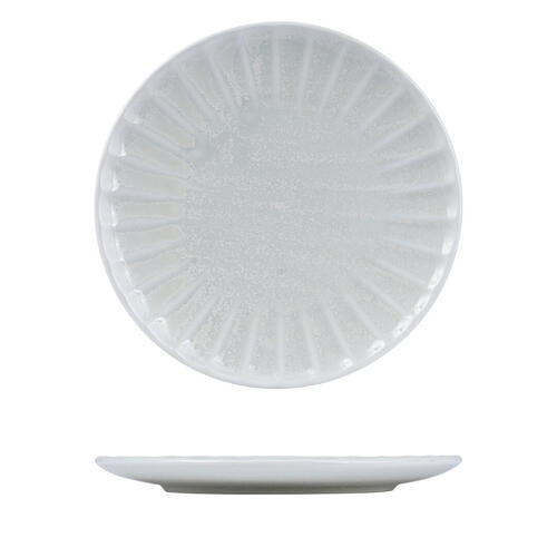Moda Porcelain Willow Scalloped Round Plate 260mm (Box of 4)