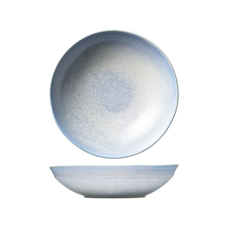 Moda Porcelain Cloud Textured Light Blue Deep Round Bowl 353mm (Box of 4)