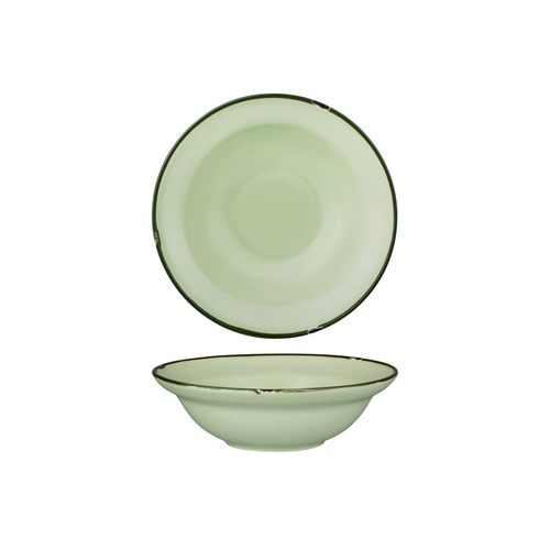 Luzerne Tintin Green / Green Round Deep Plate Bowl Green / Green 190mm / 380ml - Box of 12