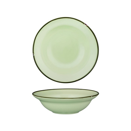 Luzerne Tintin Green / Green Round Deep Plate Bowl Green / Green 220mm / 580ml - Box of 12