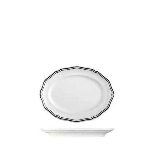 Luzerne Astoria Ink Oval Plate 200mm (Box of 6)