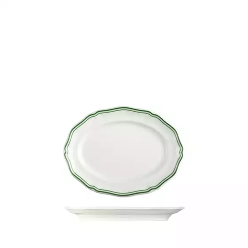 Luzerne Astoria Emerald Oval Plate 200mm (Box of 6)