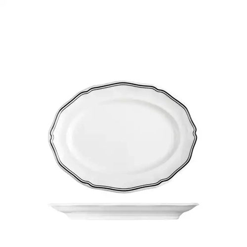 Luzerne Astoria Ink Oval Plate 250mm (Box of 4)