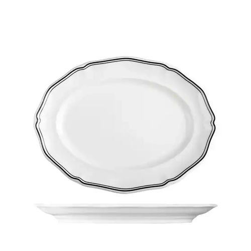Luzerne Astoria Ink Oval Plate 300mm (Box of 3)