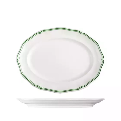 Luzerne Astoria Emerald Oval Plate 300mm (Box of 3)