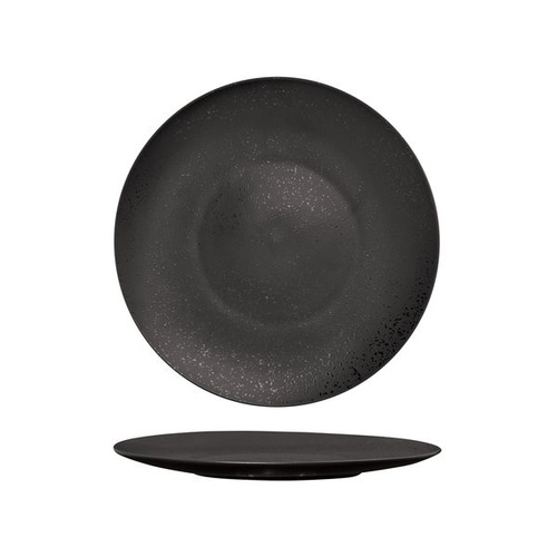 Luzerne Lava Black Round Flat Coupe Plate Black 275mm - Box of 4