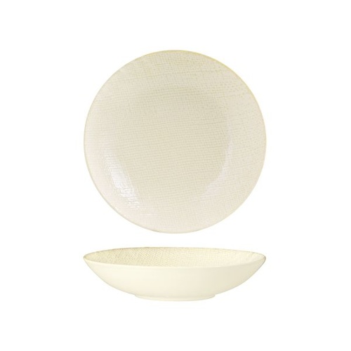 Luzerne Linen Reactive White Round Share Bowl 200mm / 700ml - Box of 12 