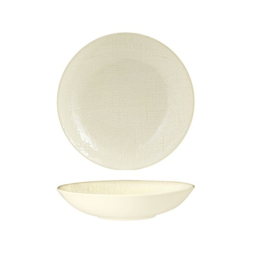 Luzerne Linen Reactive White Round Share Bowl Reactive White 230mm / 1100ml - Box of 12