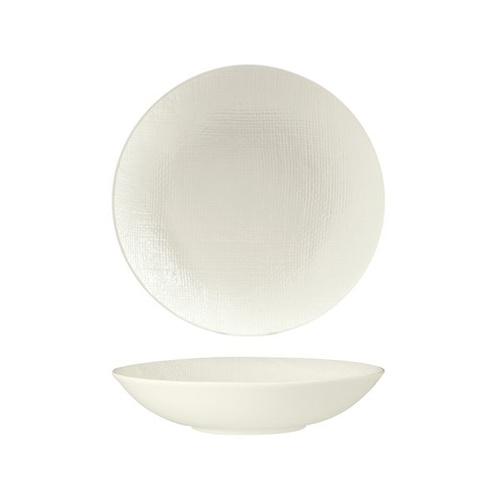 Luzerne Linen White Round Share Bowl White 230mm / 1100ml - Box of 12