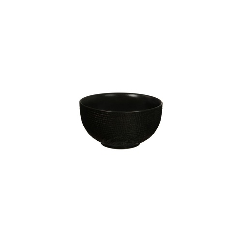 Luzerne Linen Black Round Bowl Black 110mm / 300ml - Box of 6