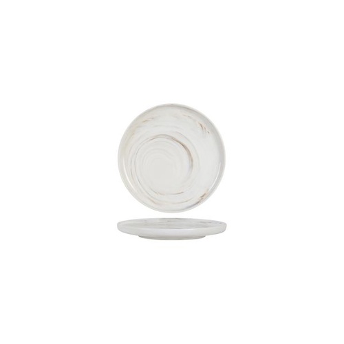 Luzerne Signature Marble Round Plate - Vertical Rim Marble 165x20mm - Box of 6