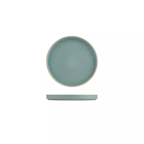 Luzerne Frosted Blue Round Stackable Plate 200mm (Box of 4)