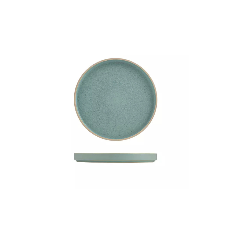 Luzerne Mod Frosted Blue Round Stackable Plate 200mm (Box of 4)