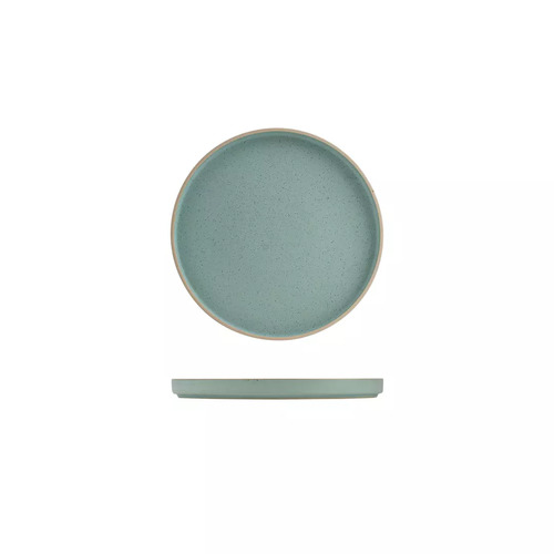 Luzerne Frosted Blue Round Stackable Plate 235mm (Box of 4)