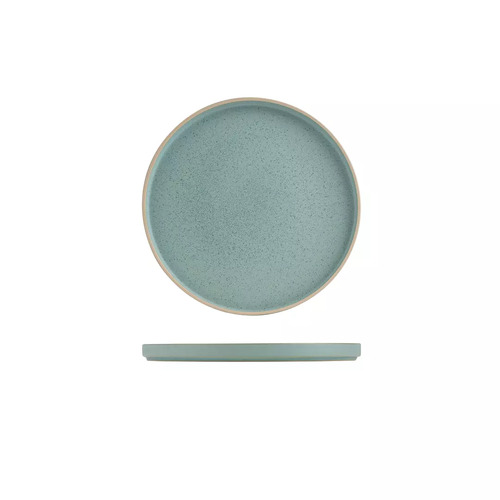Luzerne Frosted Blue Round Stackable Plate 270mm (Box of 3)